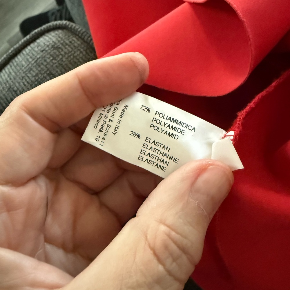 Chiara boni long Elegant Red Evening Dress size 8 very stretchy.maxi dress. - Picture 6 of 6